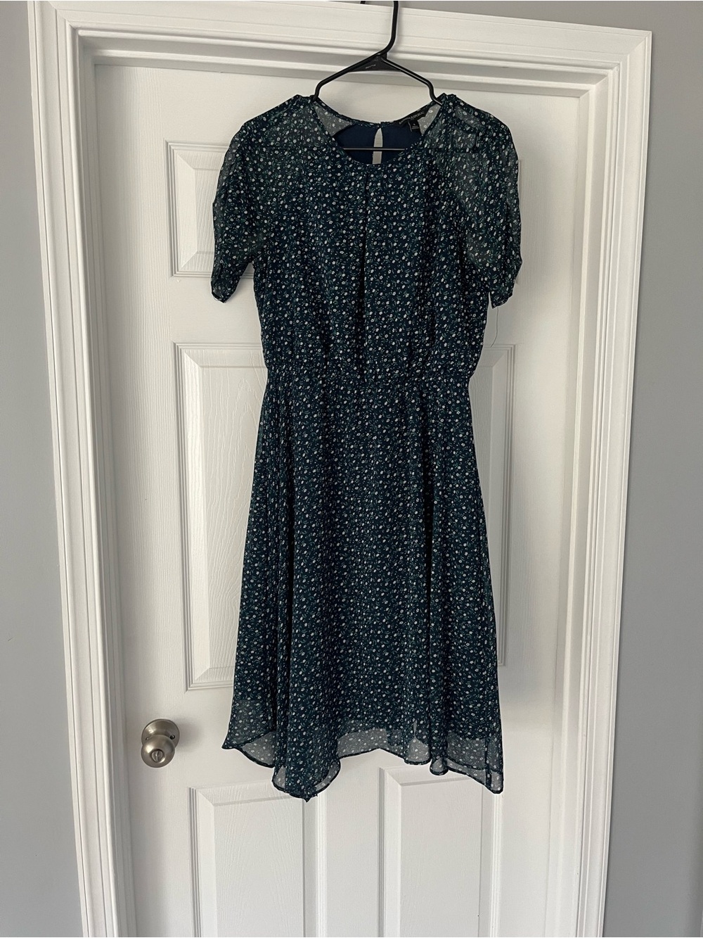 Banana Republic Navy Floral Midi
